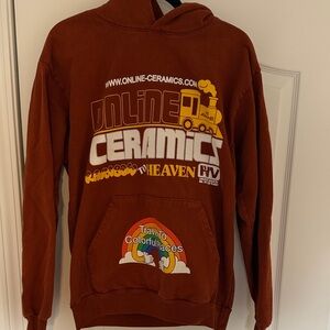 Online Ceramics “Rainbow To Heaven” Brown Hoodie